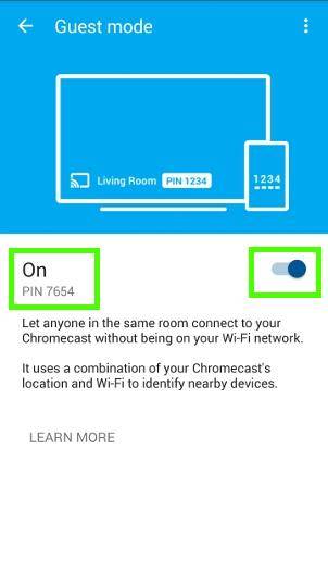 Chromecast Guide mode on